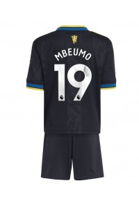 Manchester United Bryan Mbeumo #19 Jalkapallovaatteet Lasten Kolmas peliasu 2025-26 Lyhythihainen (+ Lyhyet housut)
